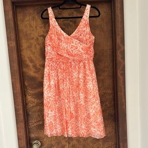 Floral Coral J Crew Sleeveless Dress